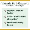 Nature's Bounty 2000 IU Vitamin D3 Softgels;  50 mcg;  150 Count;  2 Pack